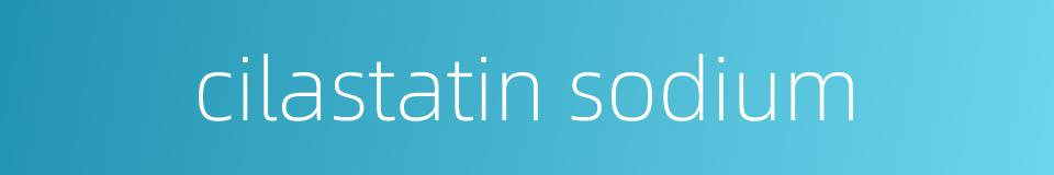 cilastatin sodium的同义词