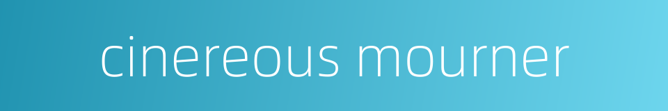 cinereous mourner的同义词
