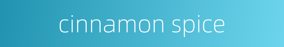 cinnamon spice的同义词
