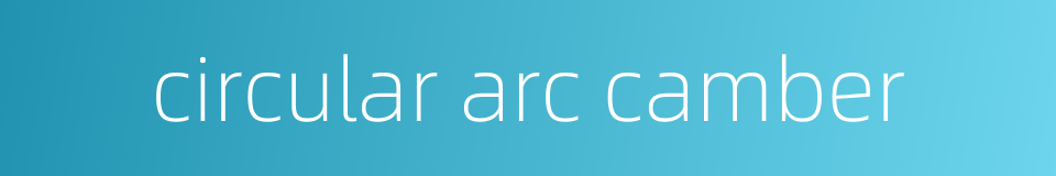 circular arc camber的同义词