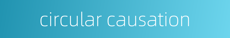 circular causation的同义词