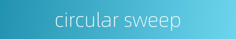 circular sweep的同义词