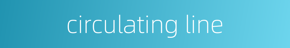 circulating line的同义词