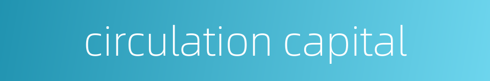 circulation capital的同义词