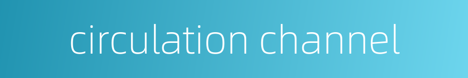 circulation channel的同义词