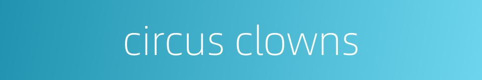 circus clowns的同义词