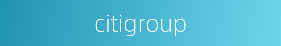 citigroup的同义词