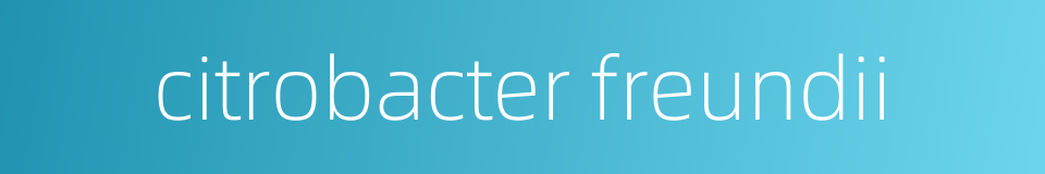 citrobacter freundii的同义词