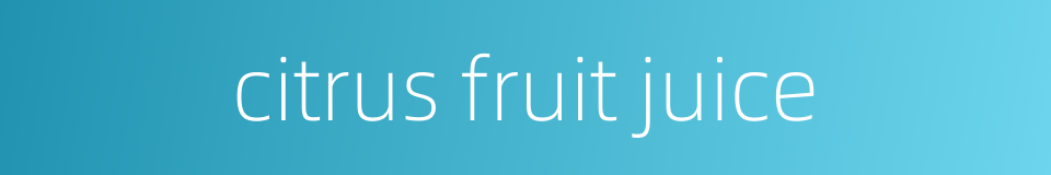 citrus fruit juice的同义词
