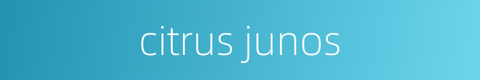 citrus junos的同义词