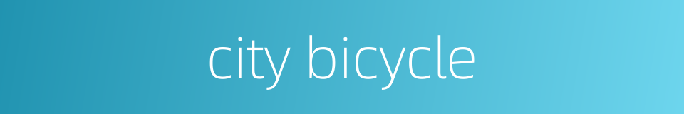 city bicycle的同义词