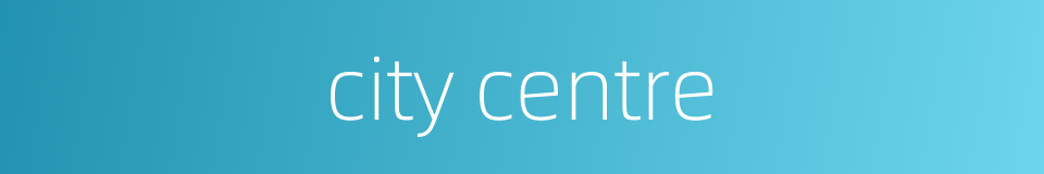 city centre的同义词