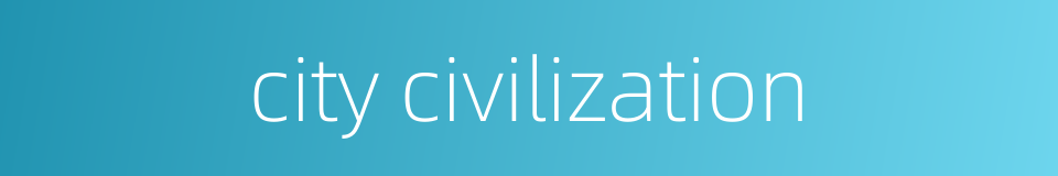 city civilization的同义词