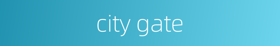 city gate的同义词