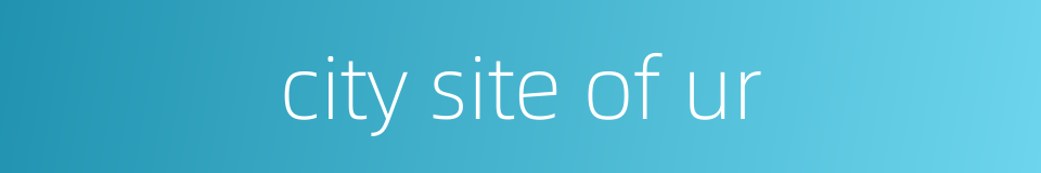city site of ur的同义词