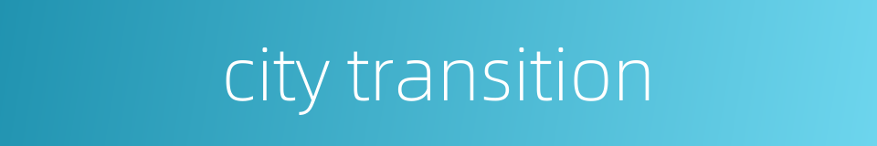 city transition的同义词