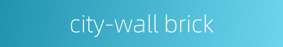 city-wall brick的同义词