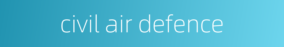 civil air defence的同义词