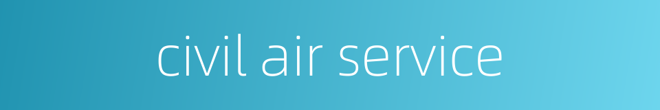 civil air service的同义词