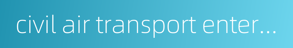 civil air transport enterprise的同义词