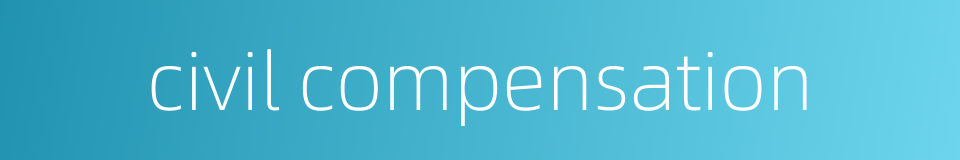 civil compensation的同义词