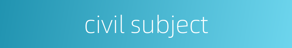 civil subject的同义词