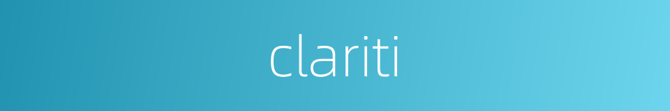 clariti的同义词