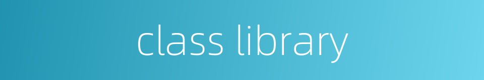 class library的同义词