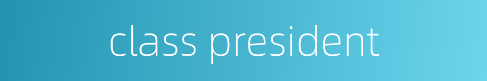 class president的同义词