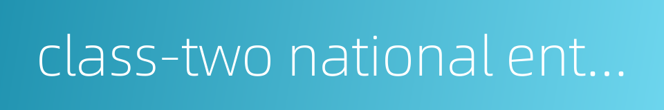 class-two national enterprises的同义词