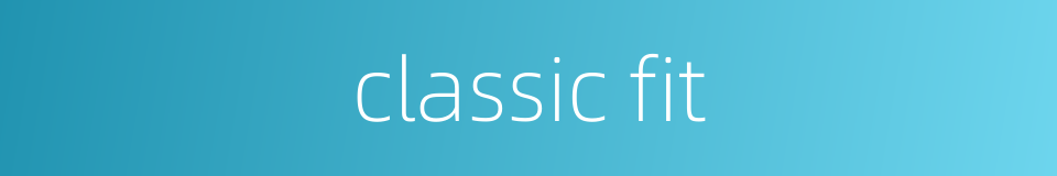 classic fit的同义词