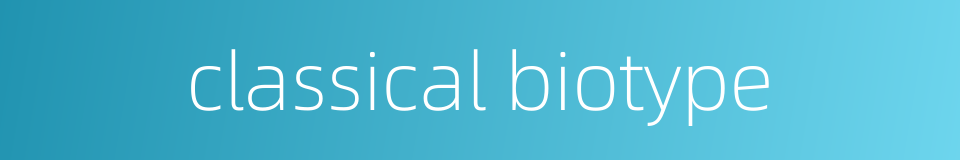 classical biotype的同义词