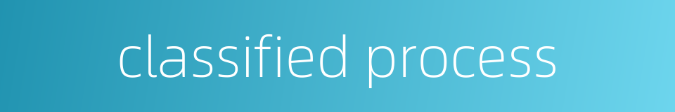classified process的同义词