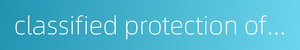 classified protection of inforamtion security的同义词