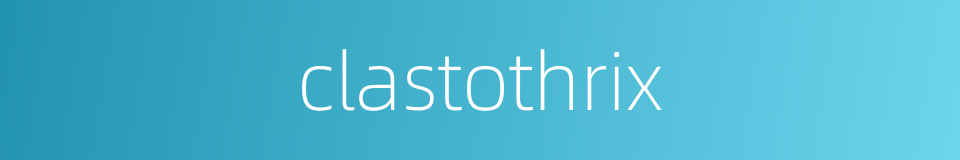 clastothrix的同义词