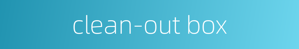 clean-out box的同义词