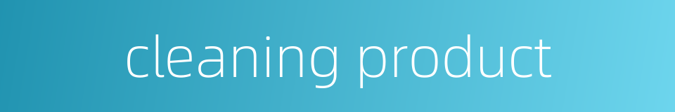 cleaning product的同义词