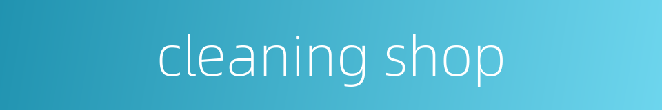 cleaning shop的同义词