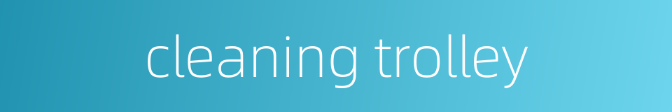 cleaning trolley的同义词