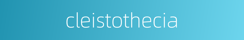 cleistothecia的同义词