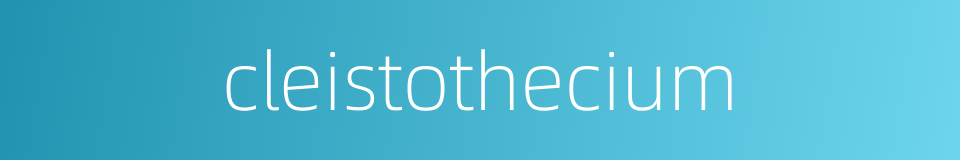 cleistothecium的同义词