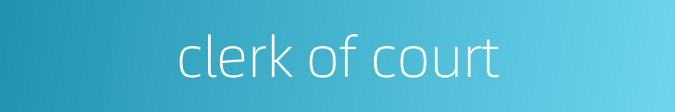 clerk of court的同义词