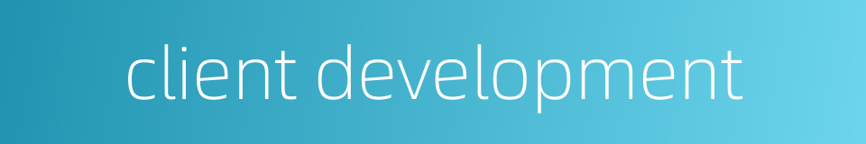 client development的同义词
