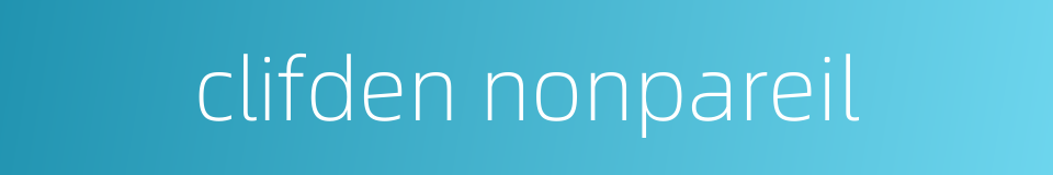 clifden nonpareil的同义词