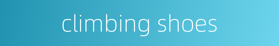 climbing shoes的同义词