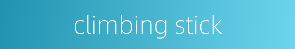 climbing stick的同义词