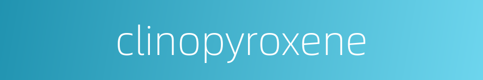 clinopyroxene的同义词