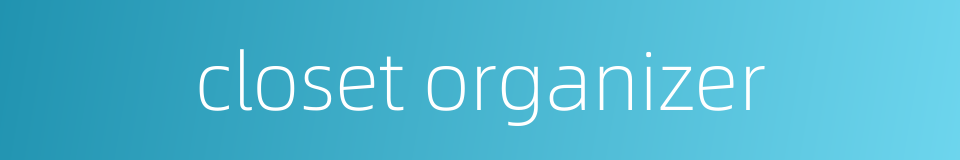 closet organizer的同义词