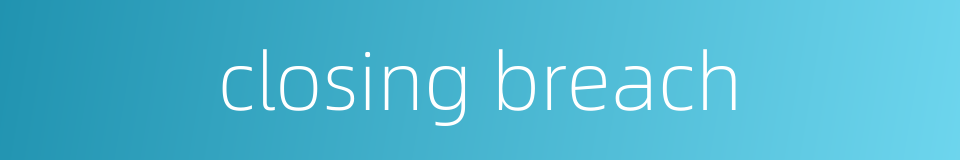 closing breach的同义词