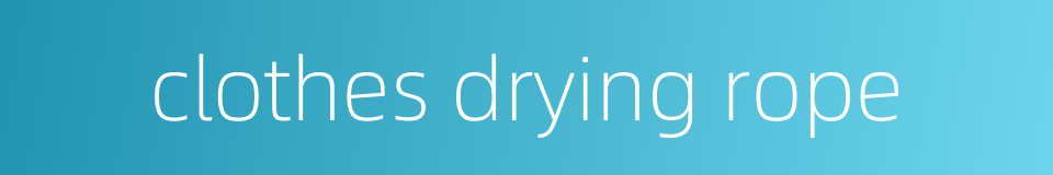 clothes drying rope的同义词